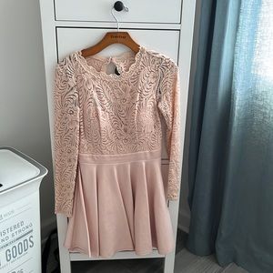 Open back pink Bebe dress